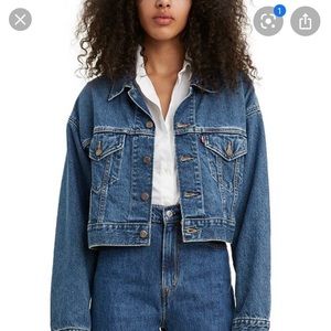 Levi’s crop denim jacket jeans